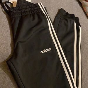 Black XS Adidas 3 stripe pants